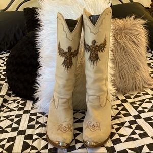 Vintage Zodiac Nubuck leather Cowboy Boots